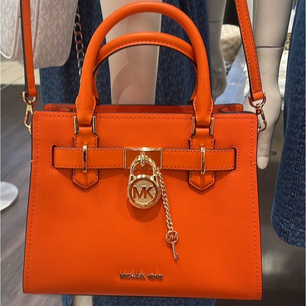 Michael Kors Hamilton Small Satchel Shoulder Crossbody Bag 
Poppy 
NWT